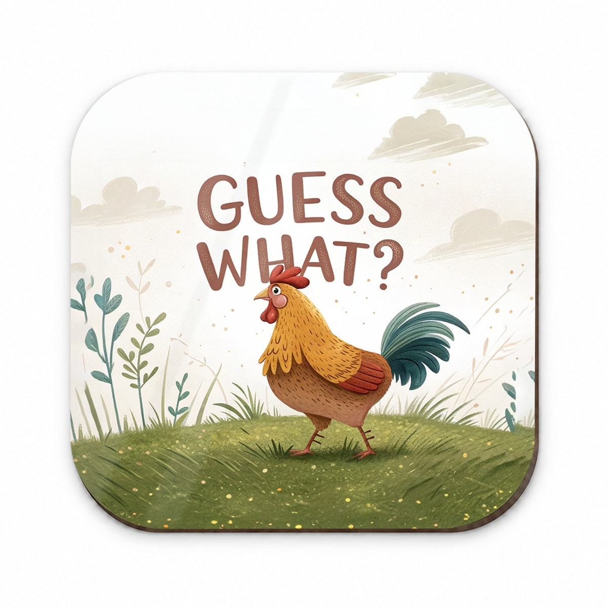 Guess What Chicken Butt Funny Cartoon Fridge Magnet