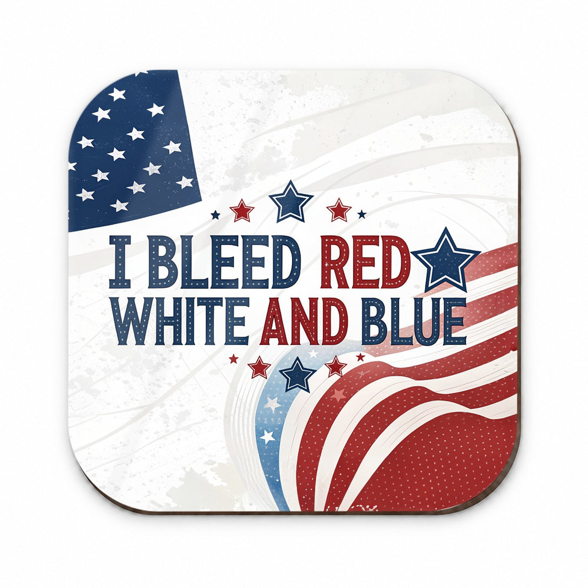I Bleed Red White And Blue Patriotic American Fridge Magnet