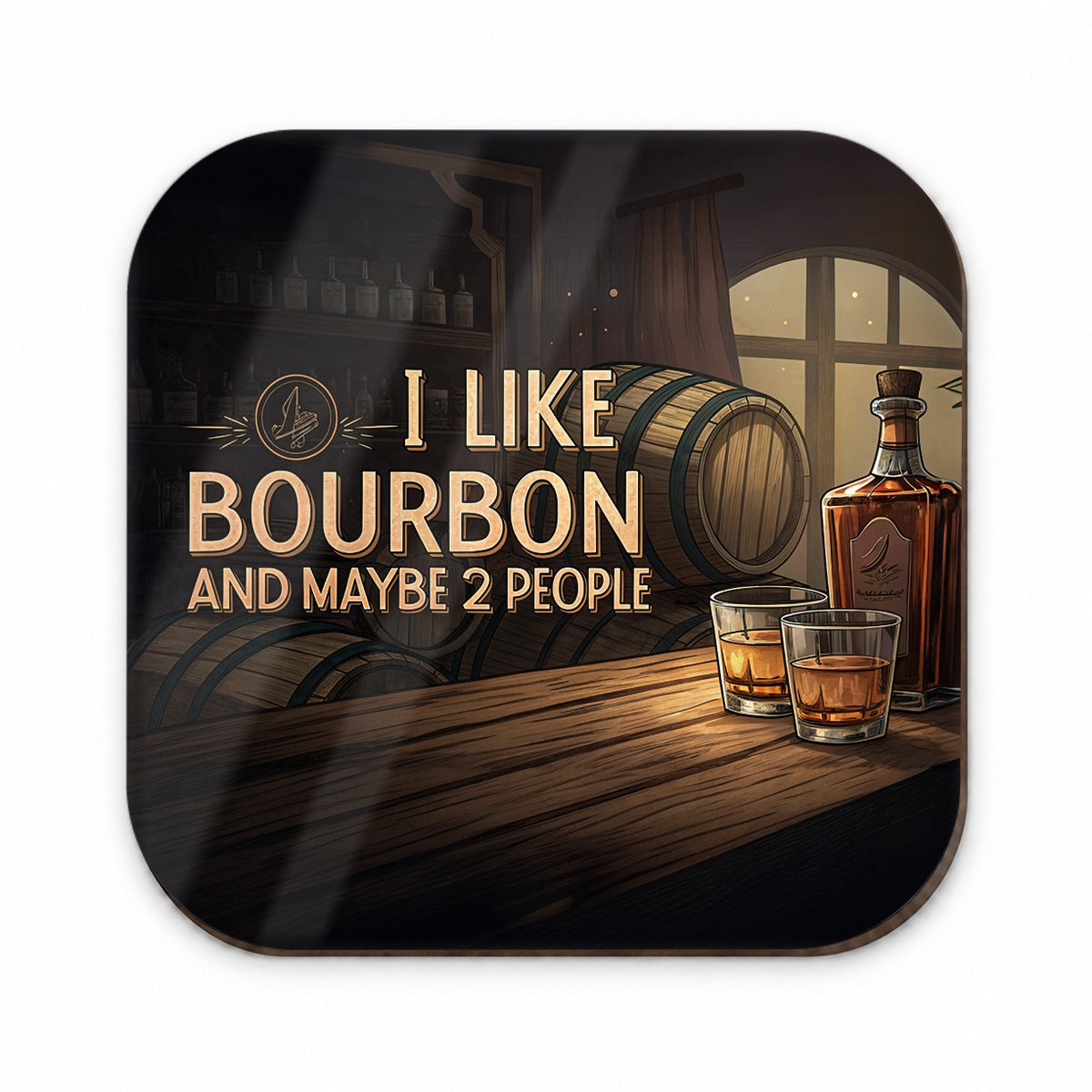 I Like Bourbon And Maybe 2 People Funny Fridge Magnet