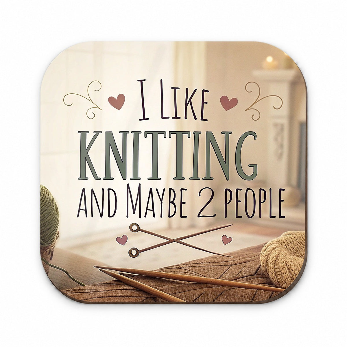I Like Knitting And Maybe 2 People Funny Fridge Magnet