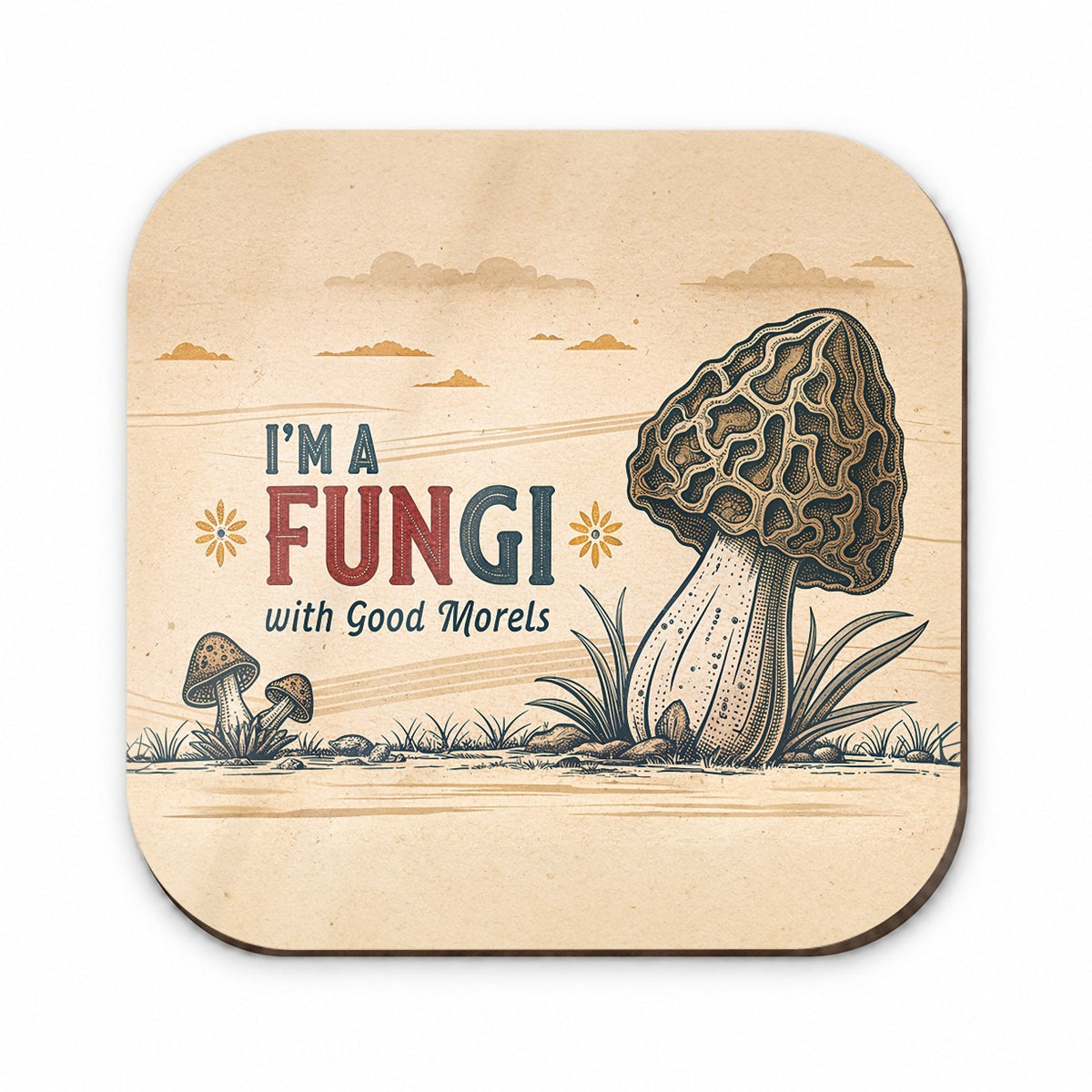 I'm a Fungi with Good Morels Retro Fun Guy Morel Mushroom Funny Fridge Magnet