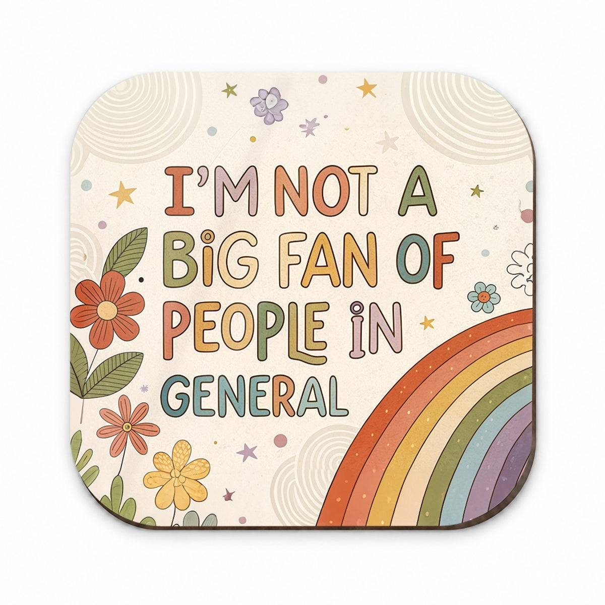 I'm Not A Big Fan Of People In General Funny Hippie Fridge Magnet