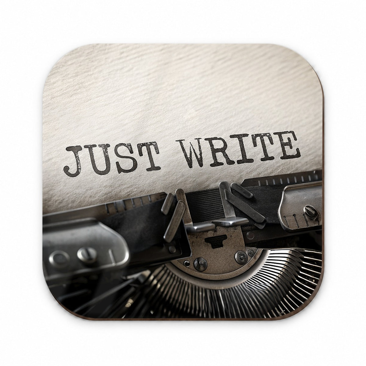 Just Write Retro Typewriter Inspirational Fridge Magnet