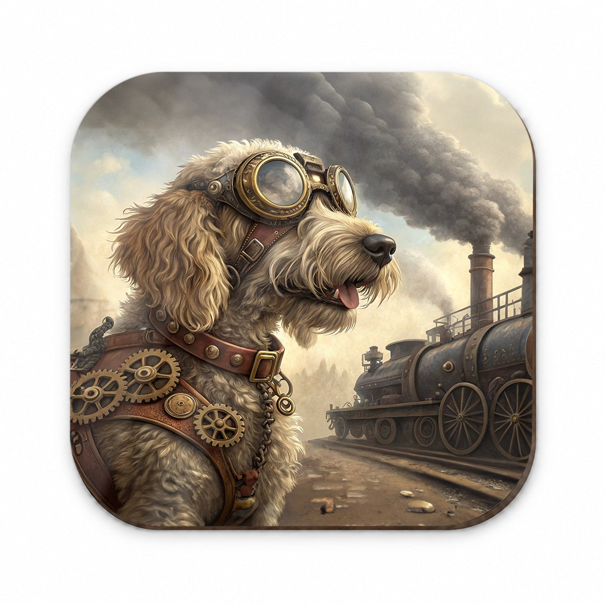 Labradoodle Dog Steampunk Fridge Magnet