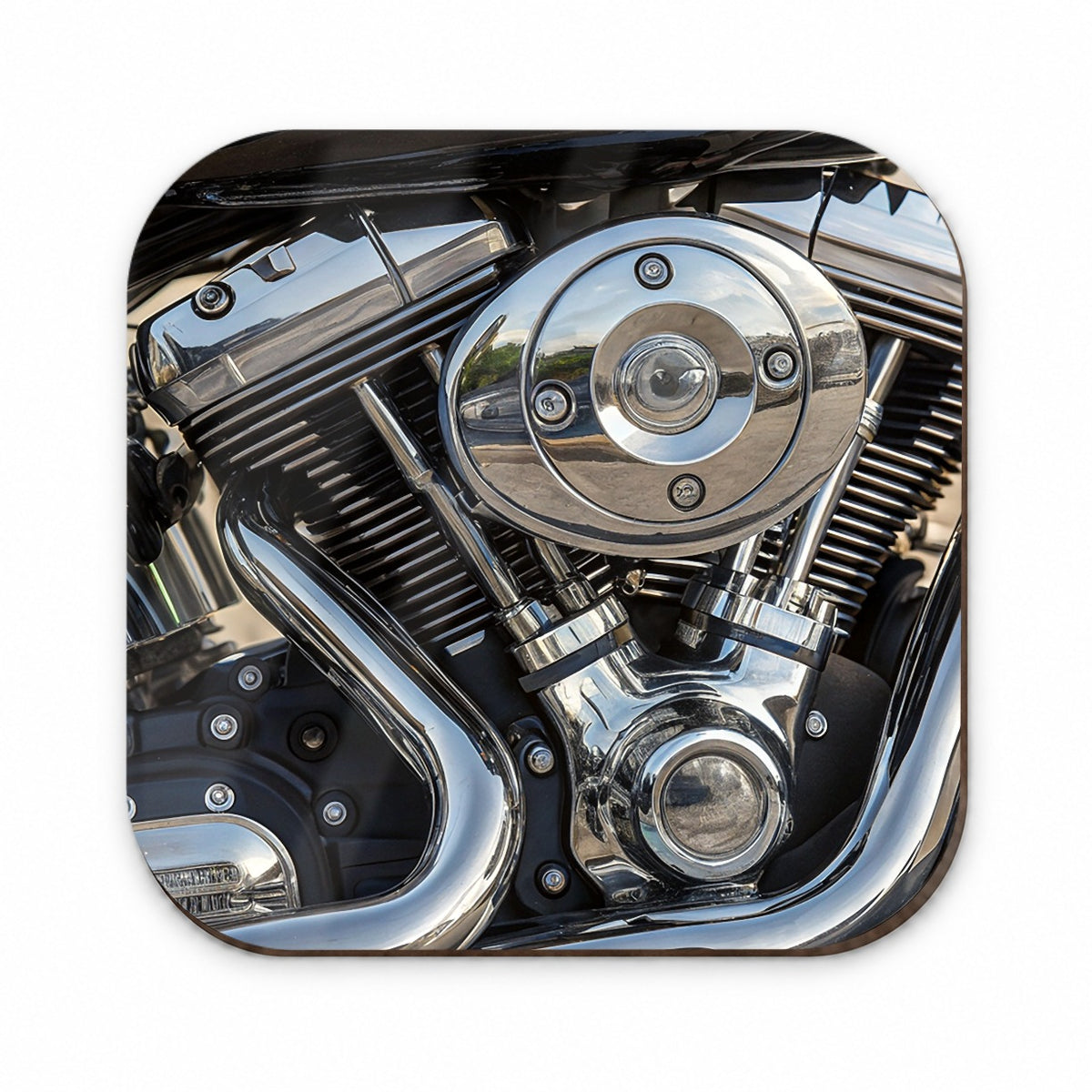 Motorcycle Chrome Engine Close-up Fridge Magnet