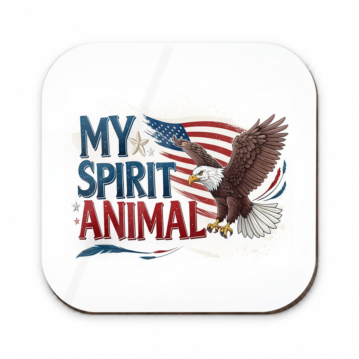 My Spirit Animal Patriotic Bald Eagle Fridge Magnet