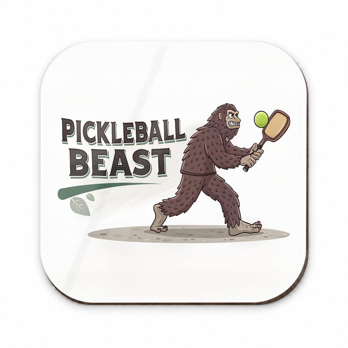Pickleball Beast Funny Bigfoot Holding Paddle Fridge Magnet