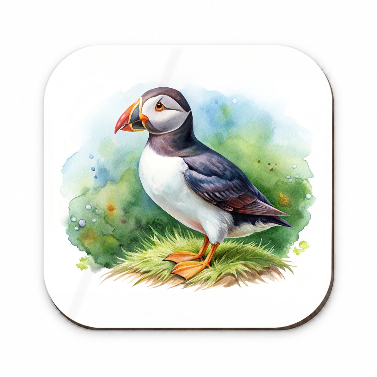 Puffin Bird Watercolor Fridge Magnet