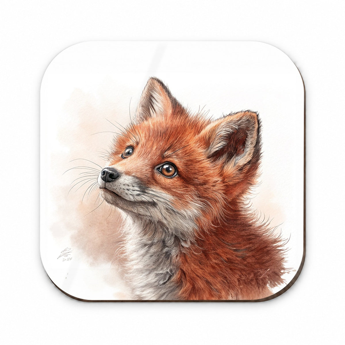 Red Fox Kit Illustration Fridge Magnet