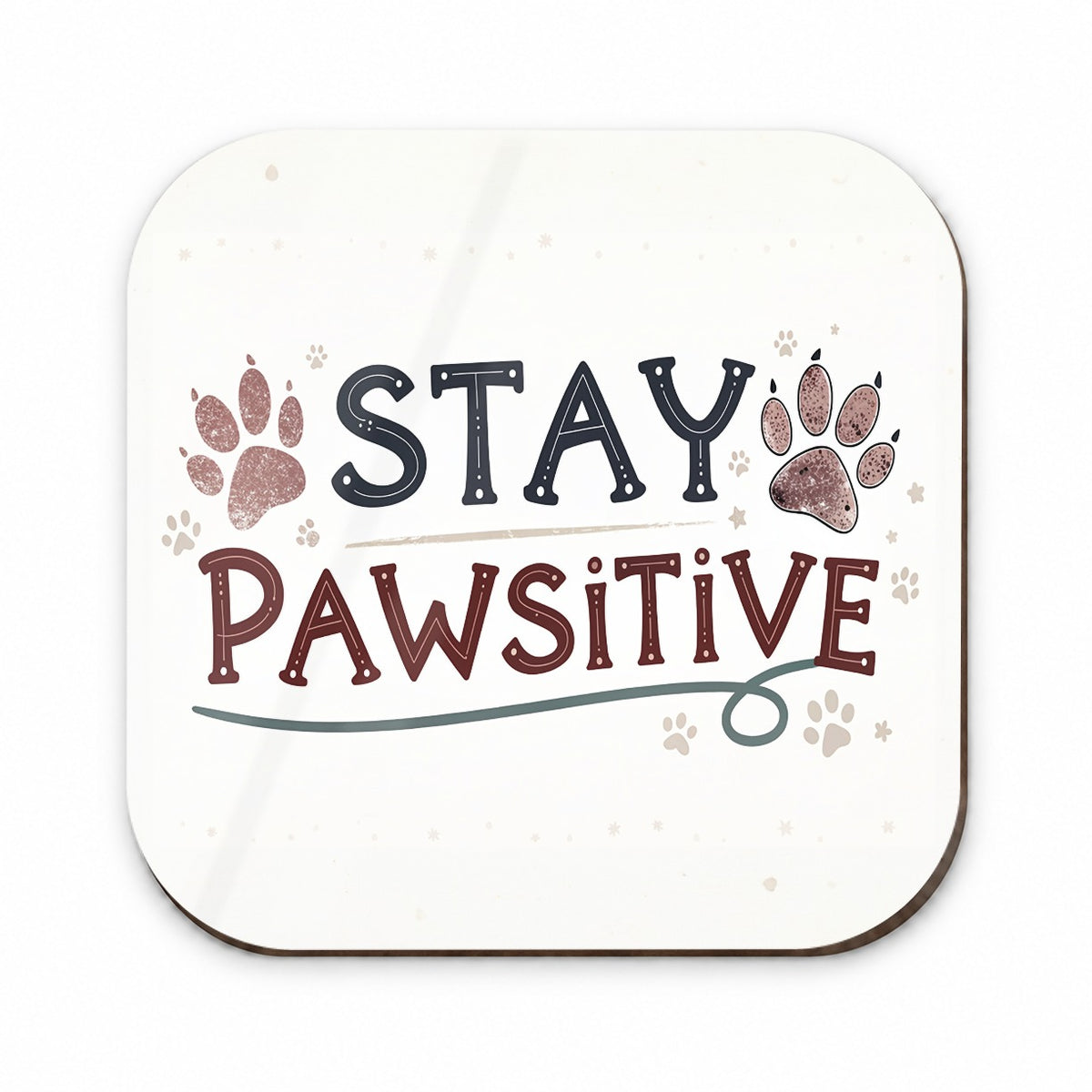 Stay Pawsitive Positive Paw Prints Inspirational Funny Fridge Magnet