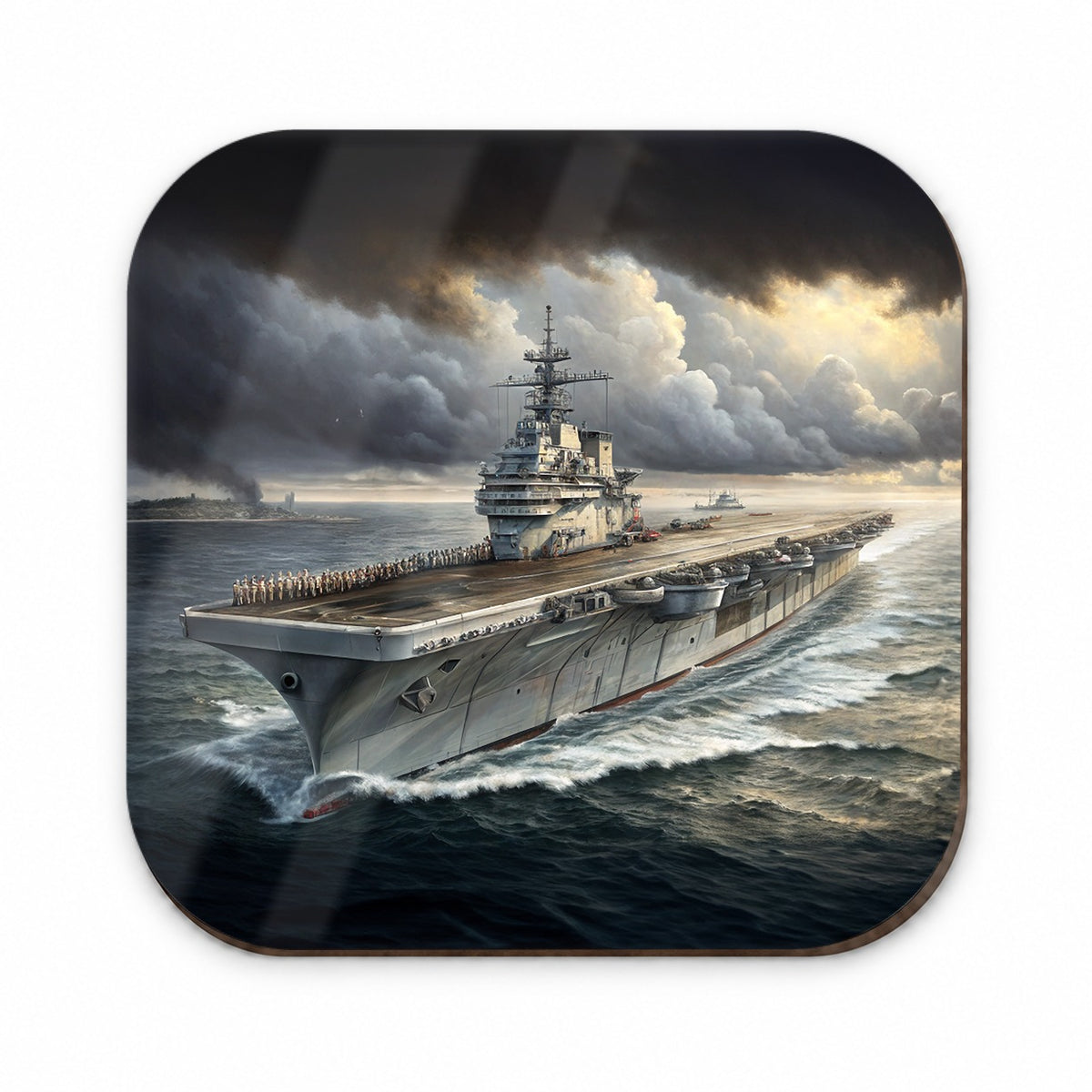 World War 2 WWII Navy Aircraft Carrier At Sea Fridge Magnet