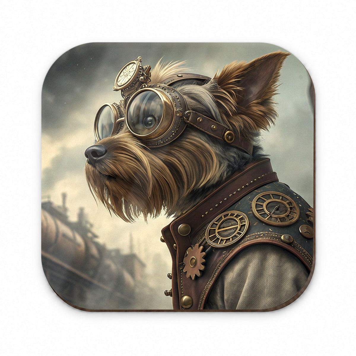 Yorkshire Terrier Yorkie Dog Steampunk Fridge Magnet