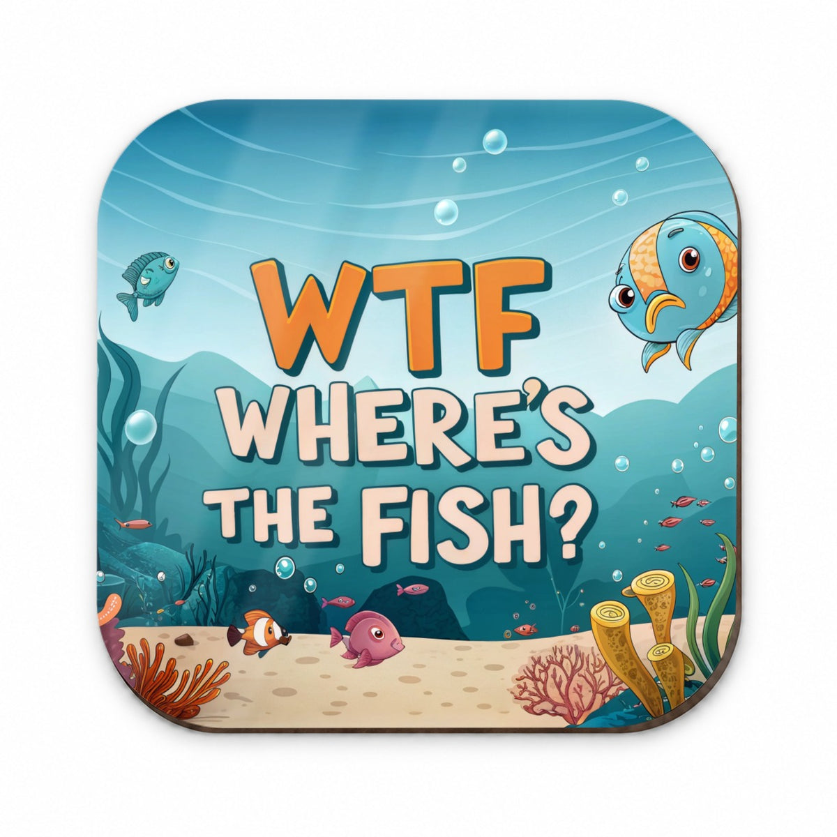 Wtf Where's The Fish Funny Fishing Fridge Magnet