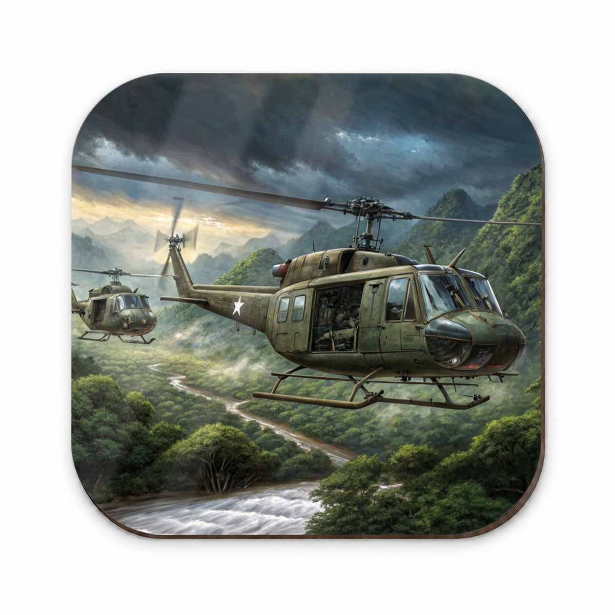 Bell UH-1 Iroquois Huey Helicopters Over Vietnam Fridge Magnet