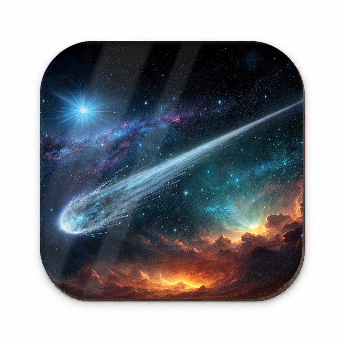 Comet Moving Through Space Fridge Magnet