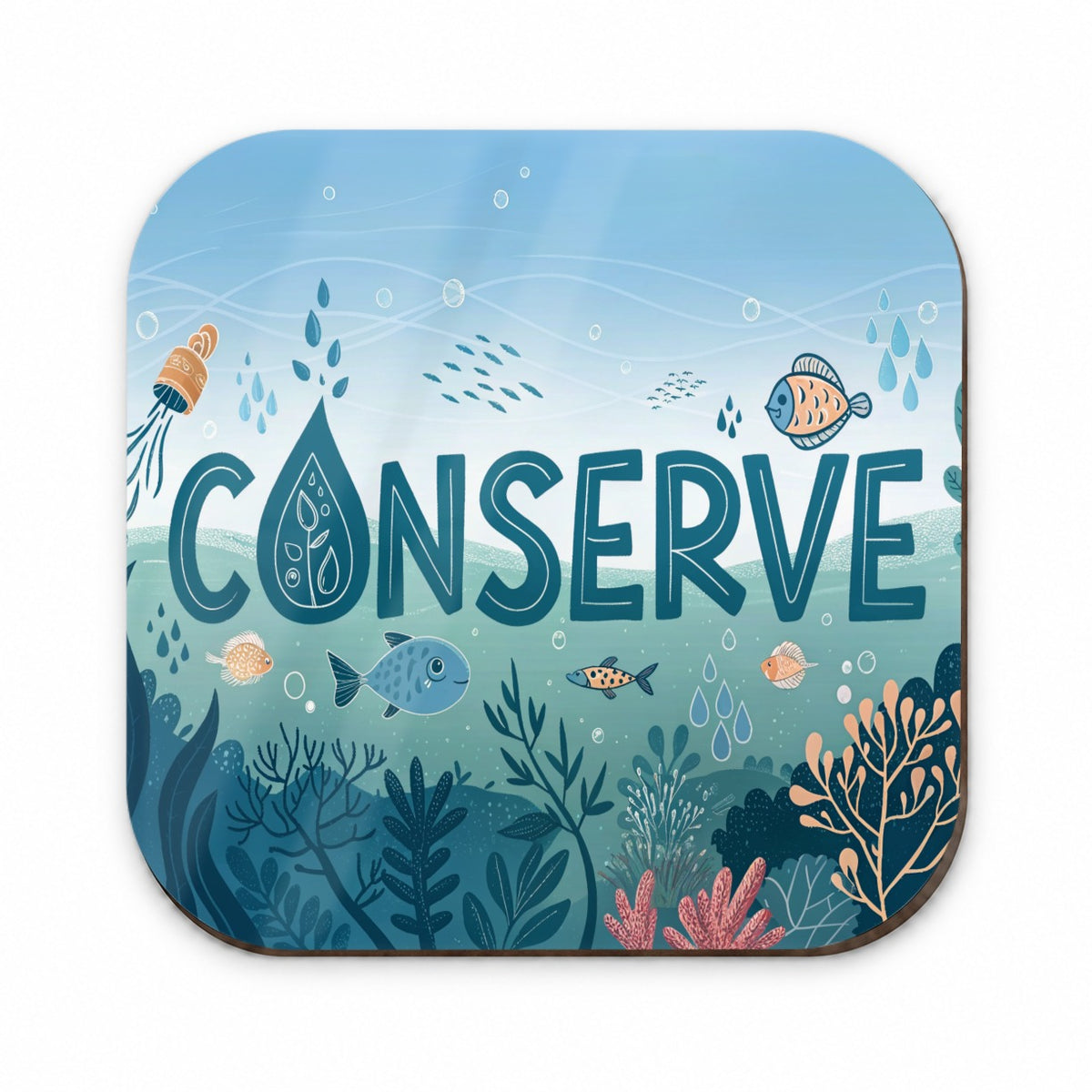 Conserve Water Fish Conservation Theme Fridge Magnet