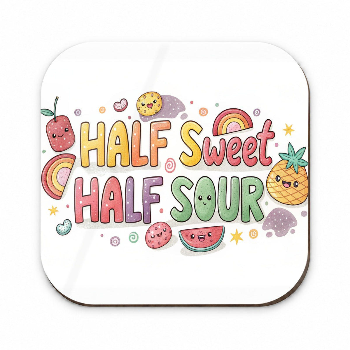 Half Sweet Half Sour Funny Candy Fridge Magnet