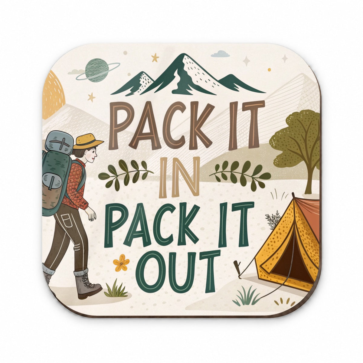 Pack It In Pack It Out Responsible Hiker Camper Fridge Magnet