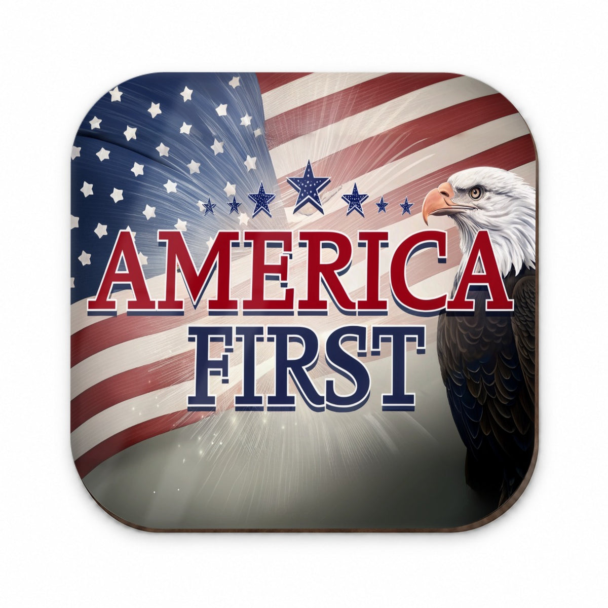 Patriotic America USA American Flag Bald Eagle Fridge Magnet