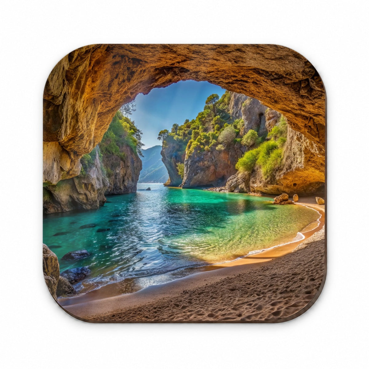 Tropical Beach In A Hidden Grotto Fridge Magnet