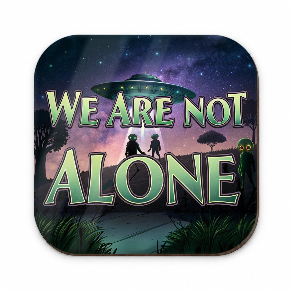 We Are Not Alone UFO Aliens Fridge Magnet