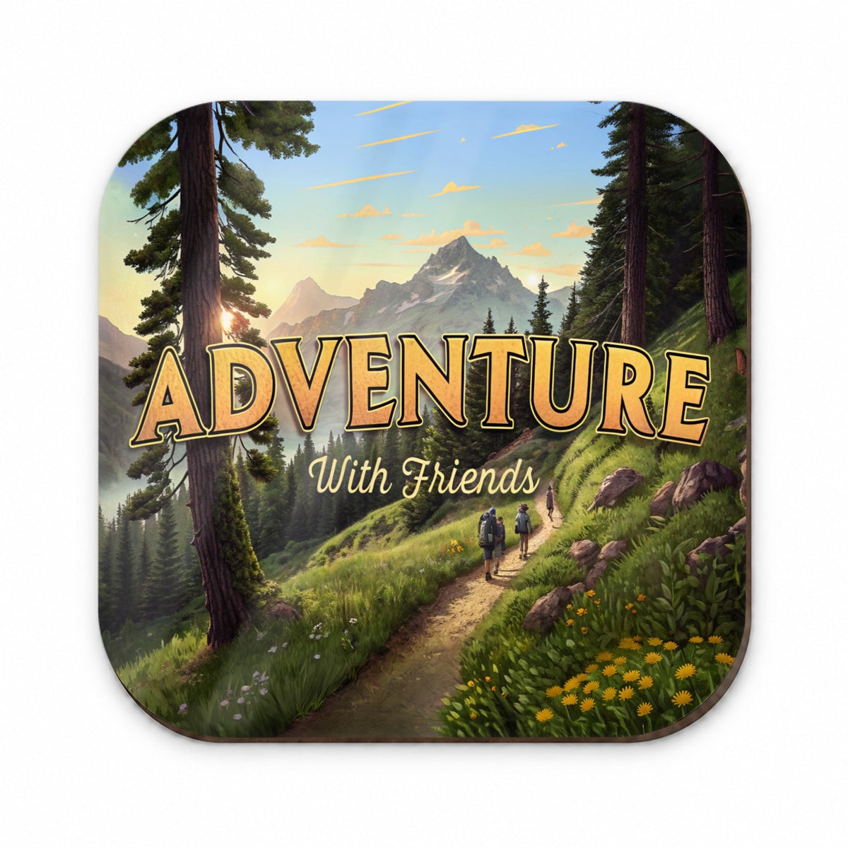 Adventure With Friends Hiking Camping Fridge Magnet