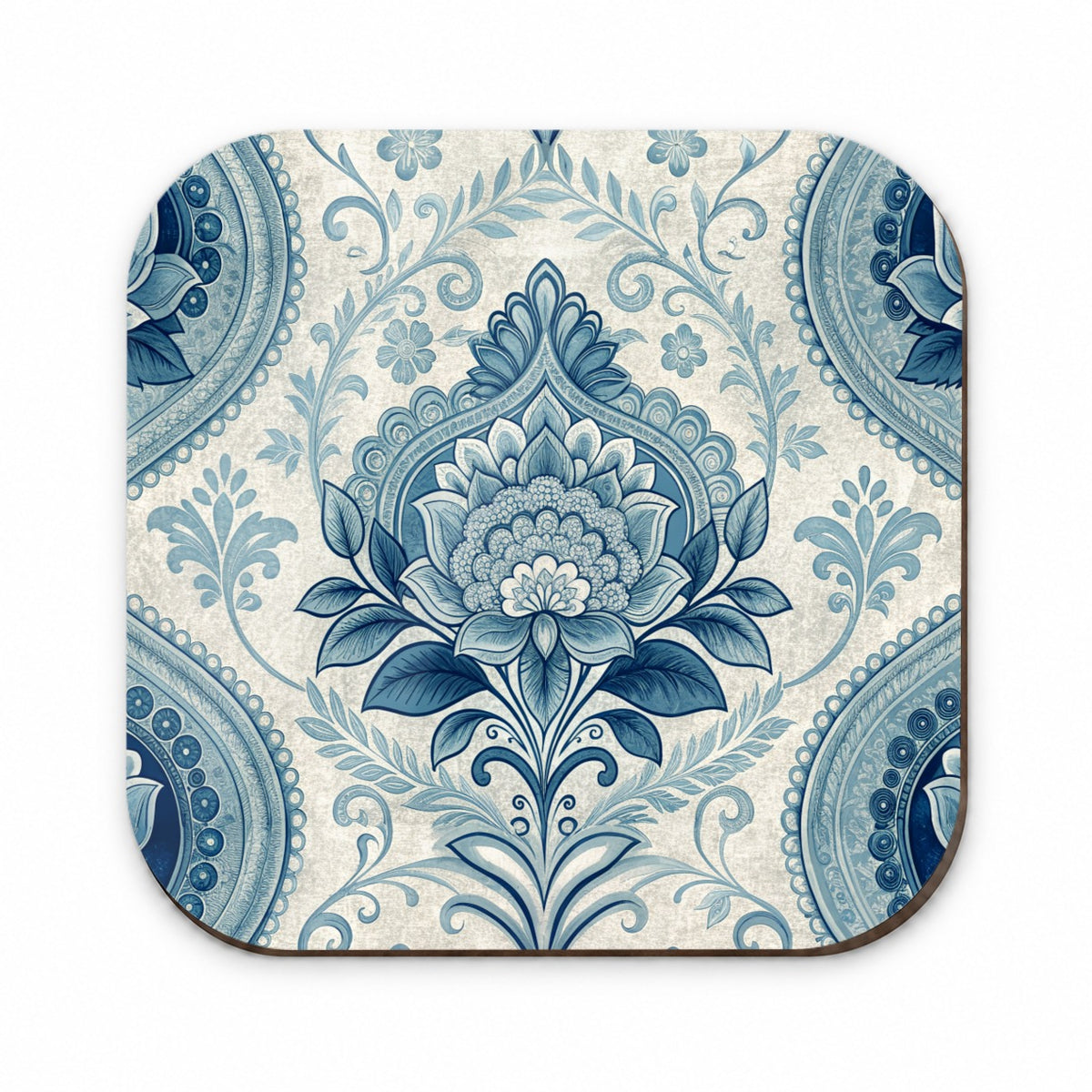 Blue Victorian Decorative Floral Pattern Fridge Magnet
