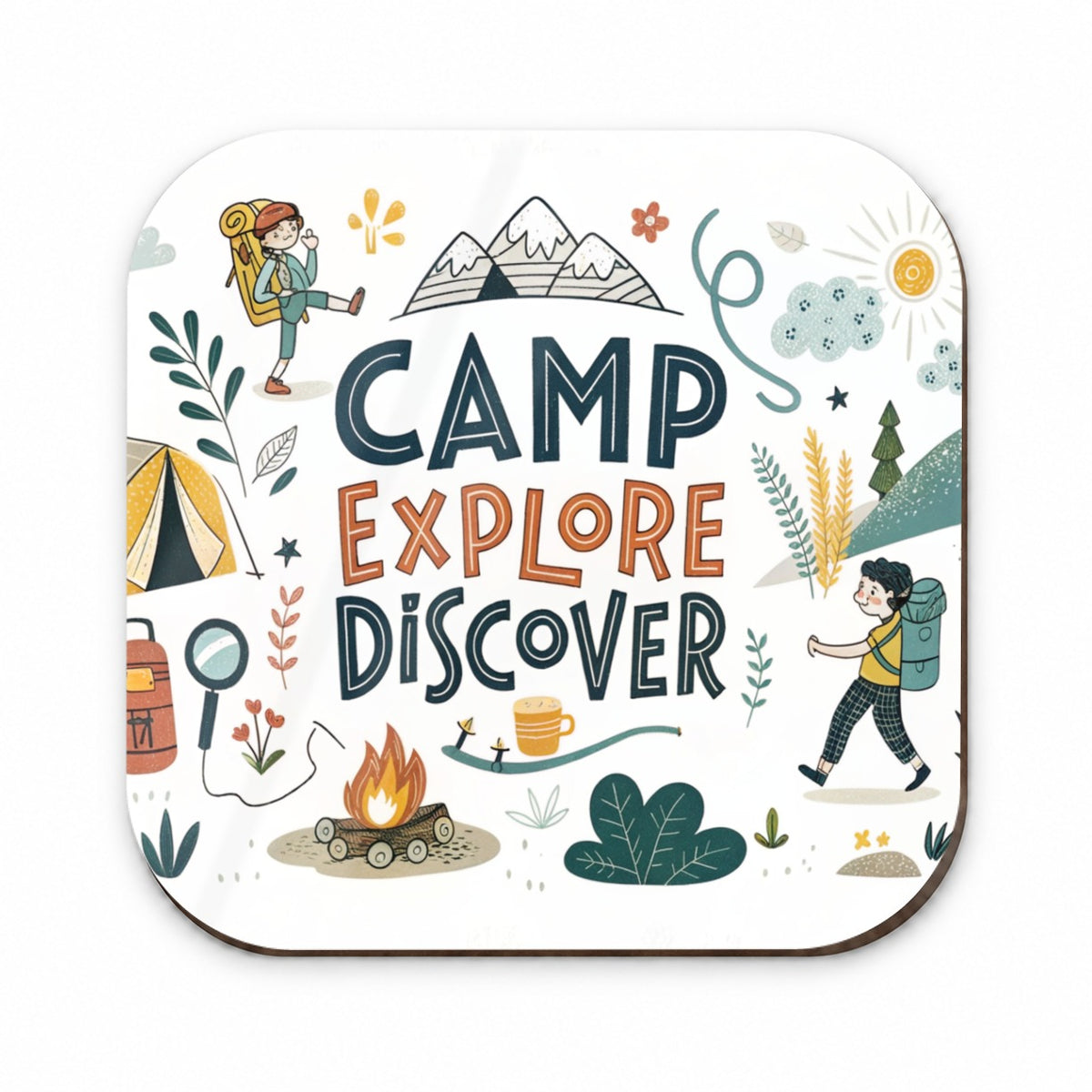 Camp Explore Discover Camping Hiking Fridge Magnet