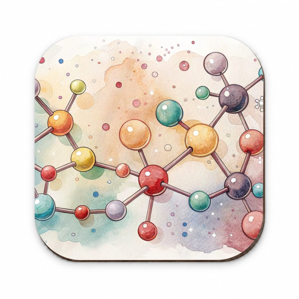 Chemistry Molecules Watercolor Fridge Magnet