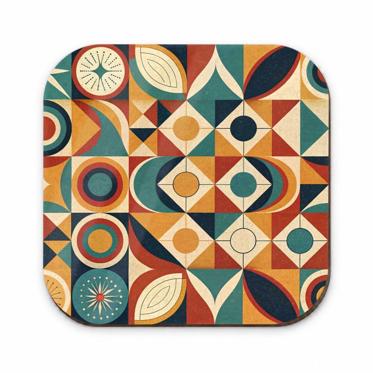 Geometric Retro Design Pattern Fridge Magnet