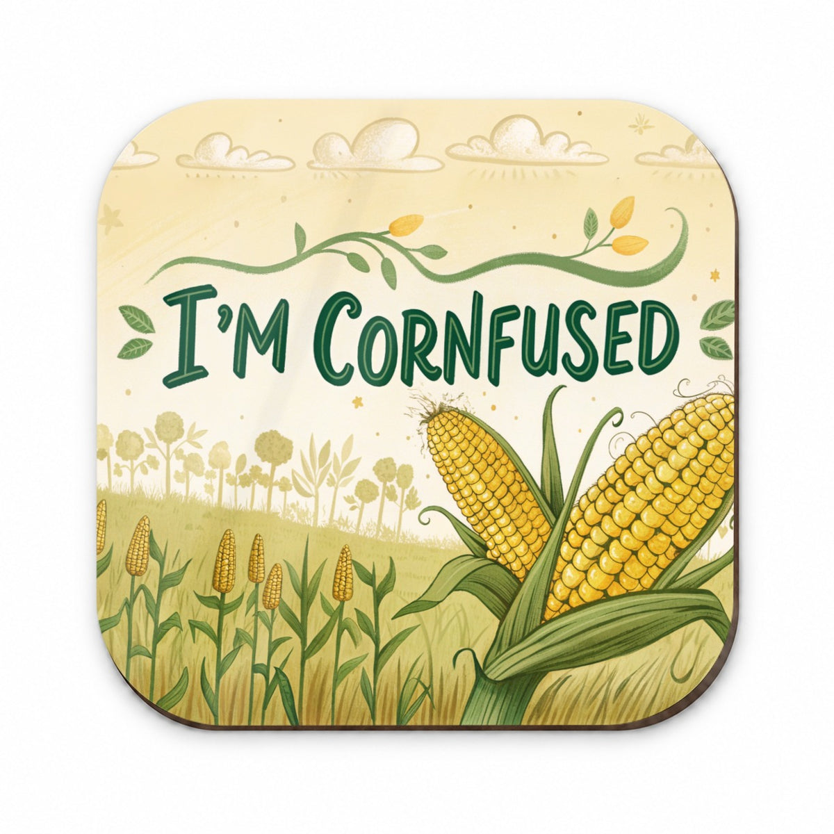 I'm Cornfused Funny Confused Fridge Magnet