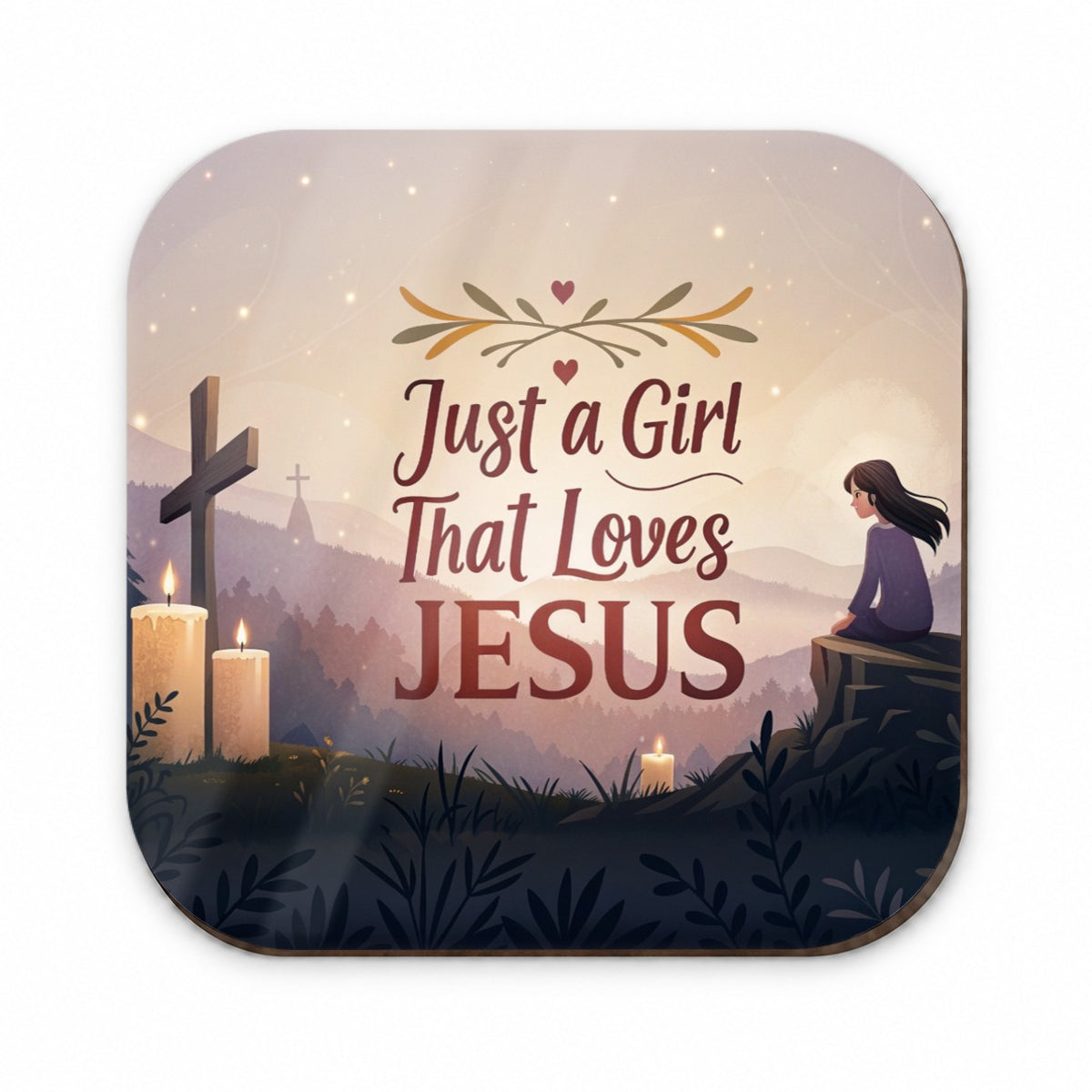 Just A Girl That Loves Jesus Inspirational Fridge Magnet