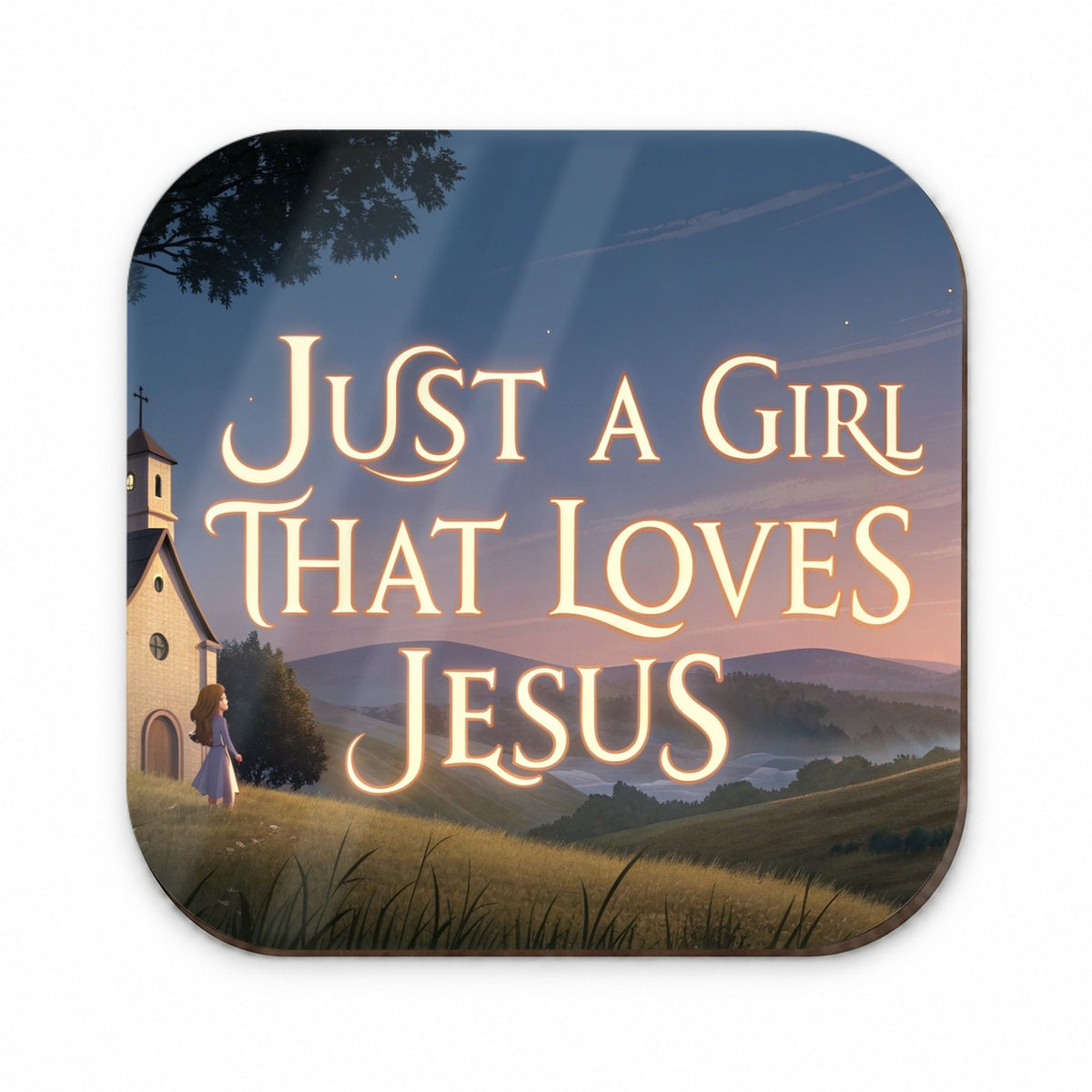Just A Girl That Loves Jesus Religious Fridge Magnet