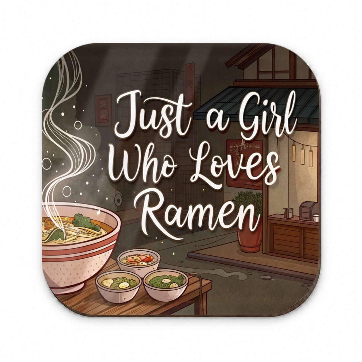Just A Girl Who Loves Ramen Funny Fridge Magnet