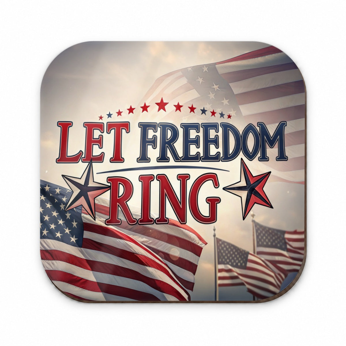 Let Freedom Ring Patriotic American Flag Fridge Magnet