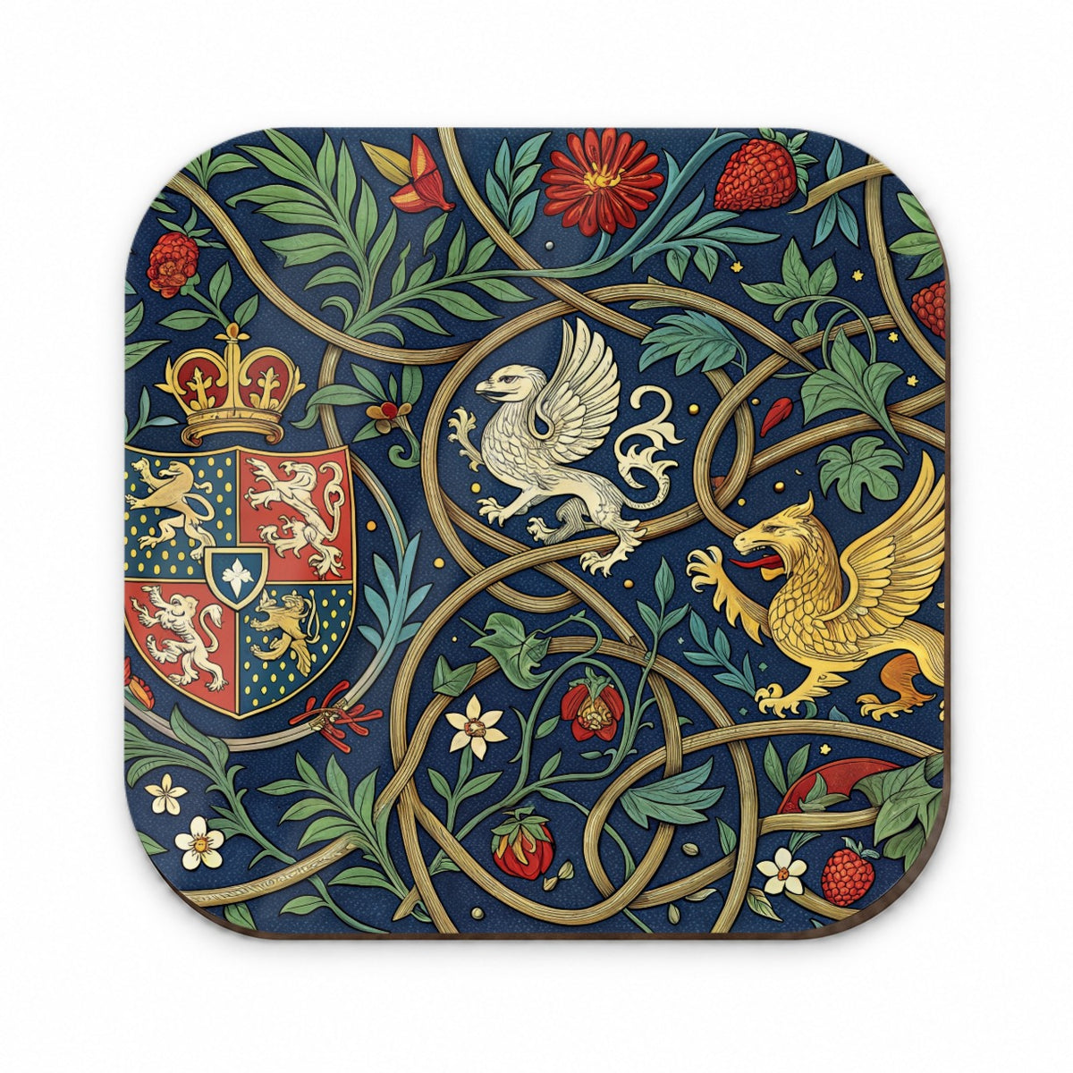 Medieval Ornamentation Griffins Shield Fridge Magnet