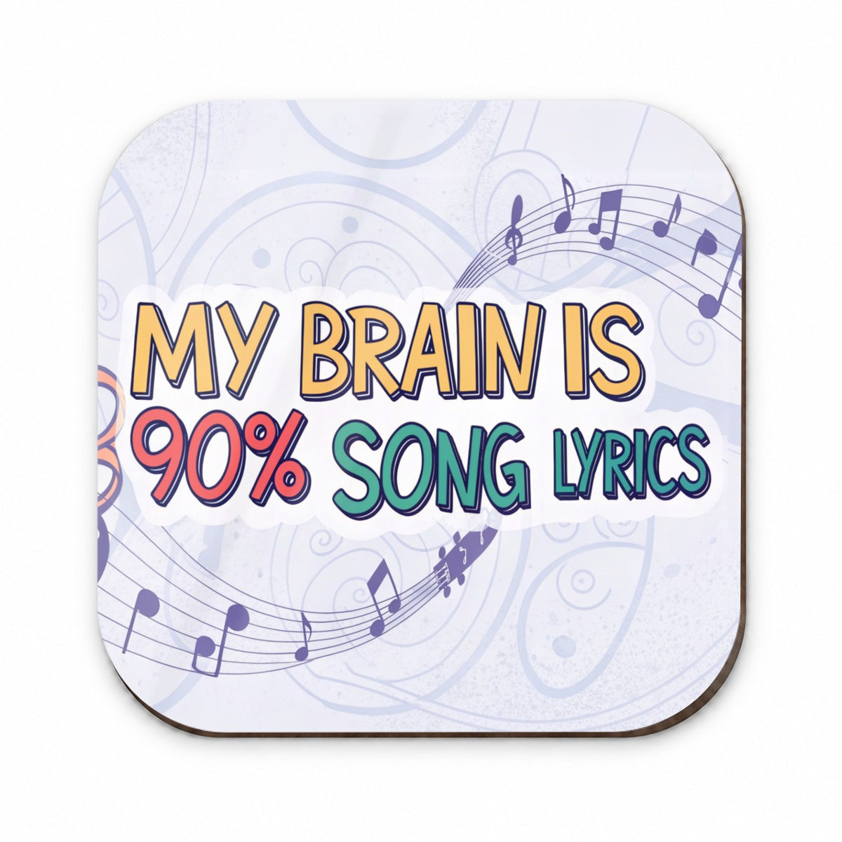 My Brain is 90 Percent Song Lyrics Funny Fridge Magnet