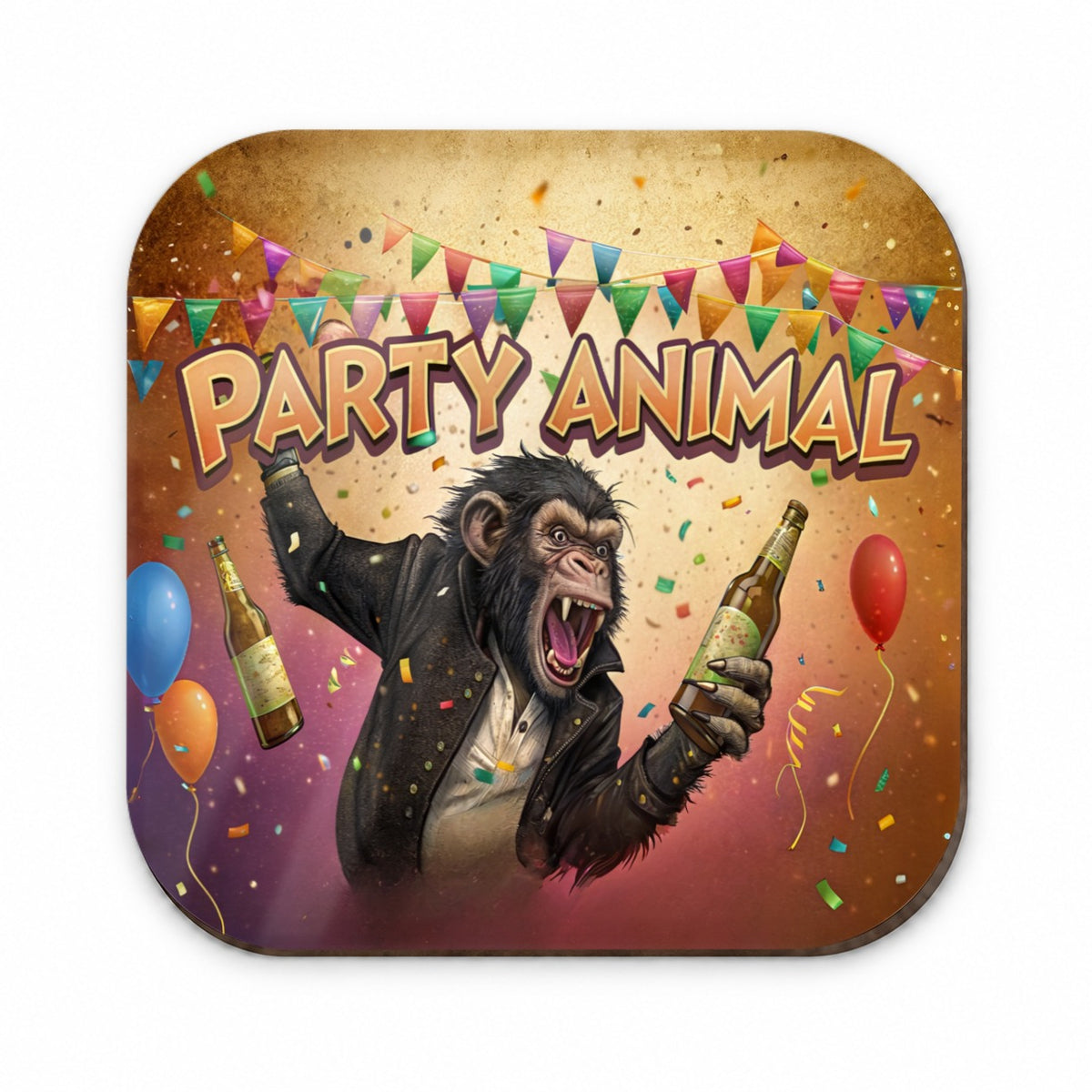 Party Animal Wild Drinking Monkey Fridge Magnet