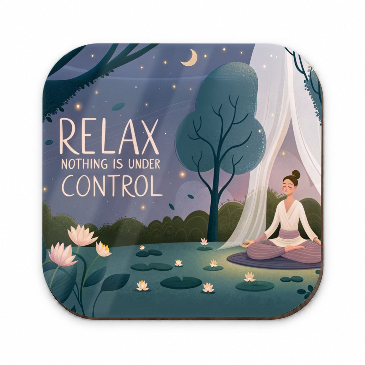 Relax Nothing Is Under Control Funny Meditation Yoga Fridge Magnet