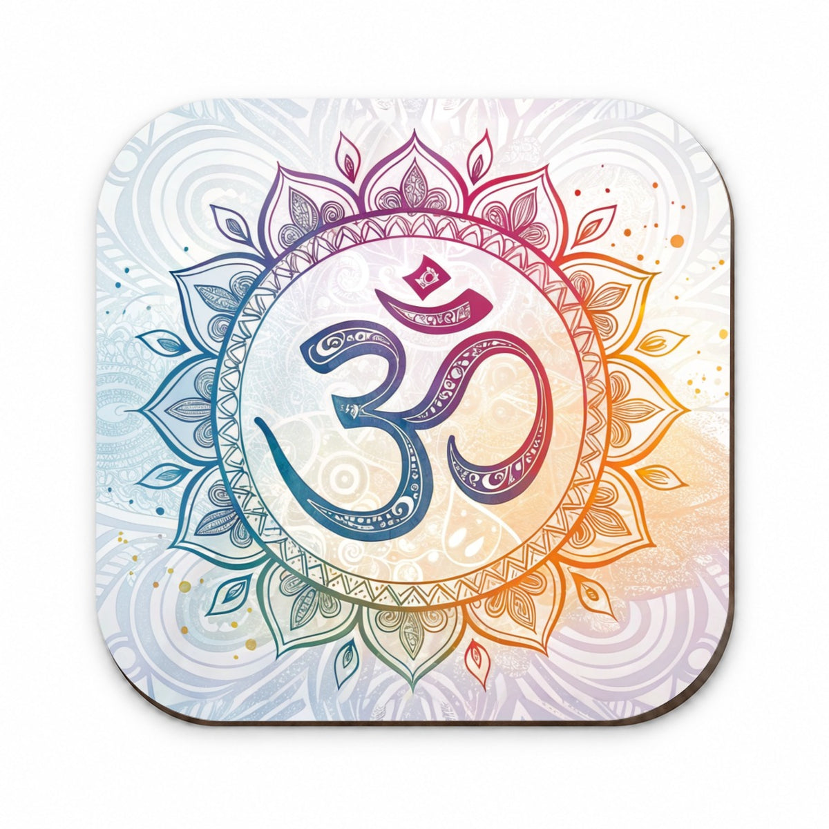 Yoga Om Aum Mandala Symbol Rainbow Fridge Magnet
