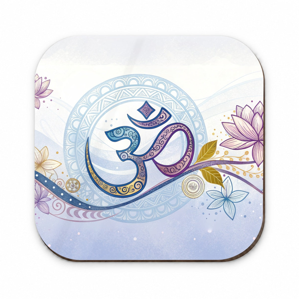 Yoga Om Aum Symbol Lotus Floral Fridge Magnet