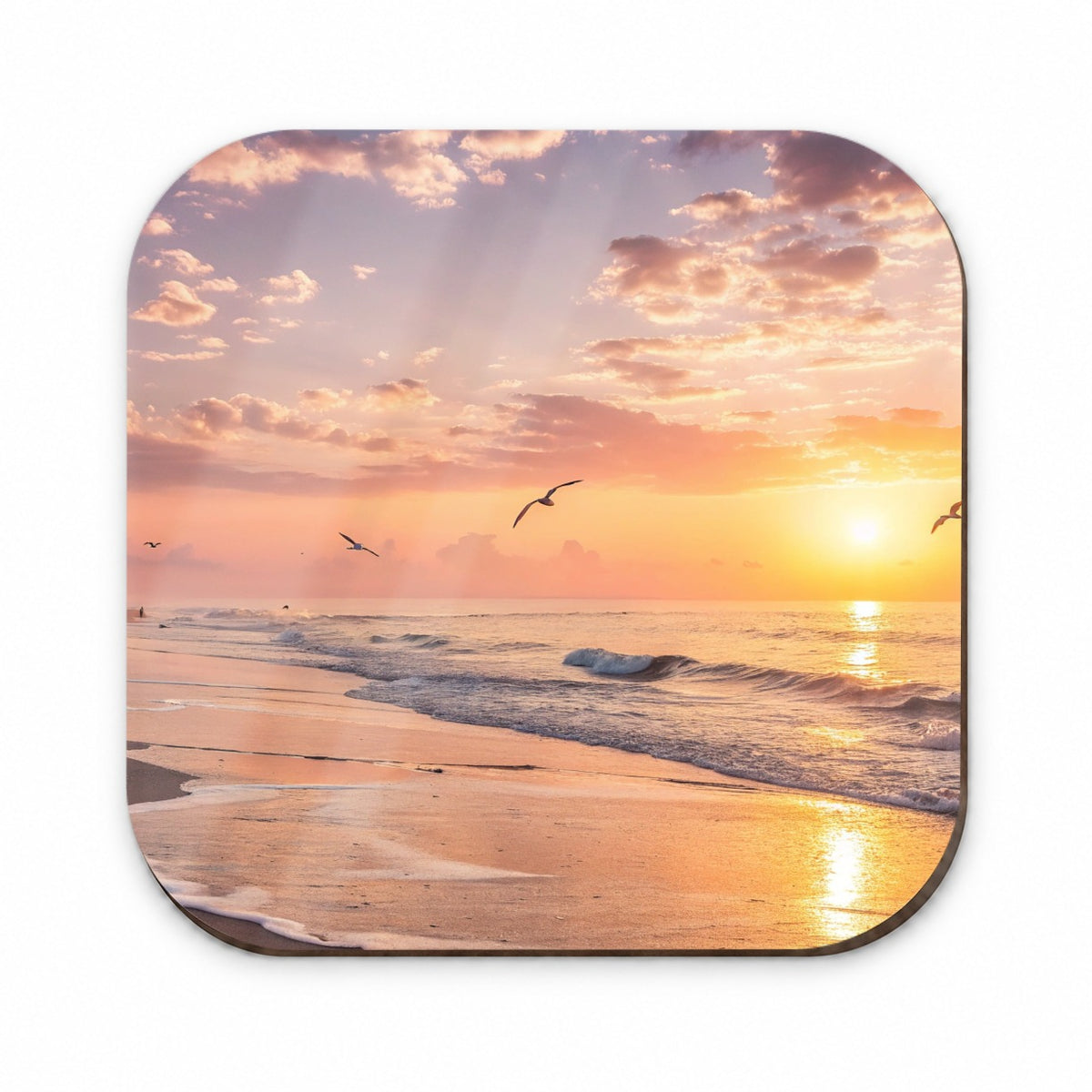 Beach Sunrise Ocean Fridge Magnet