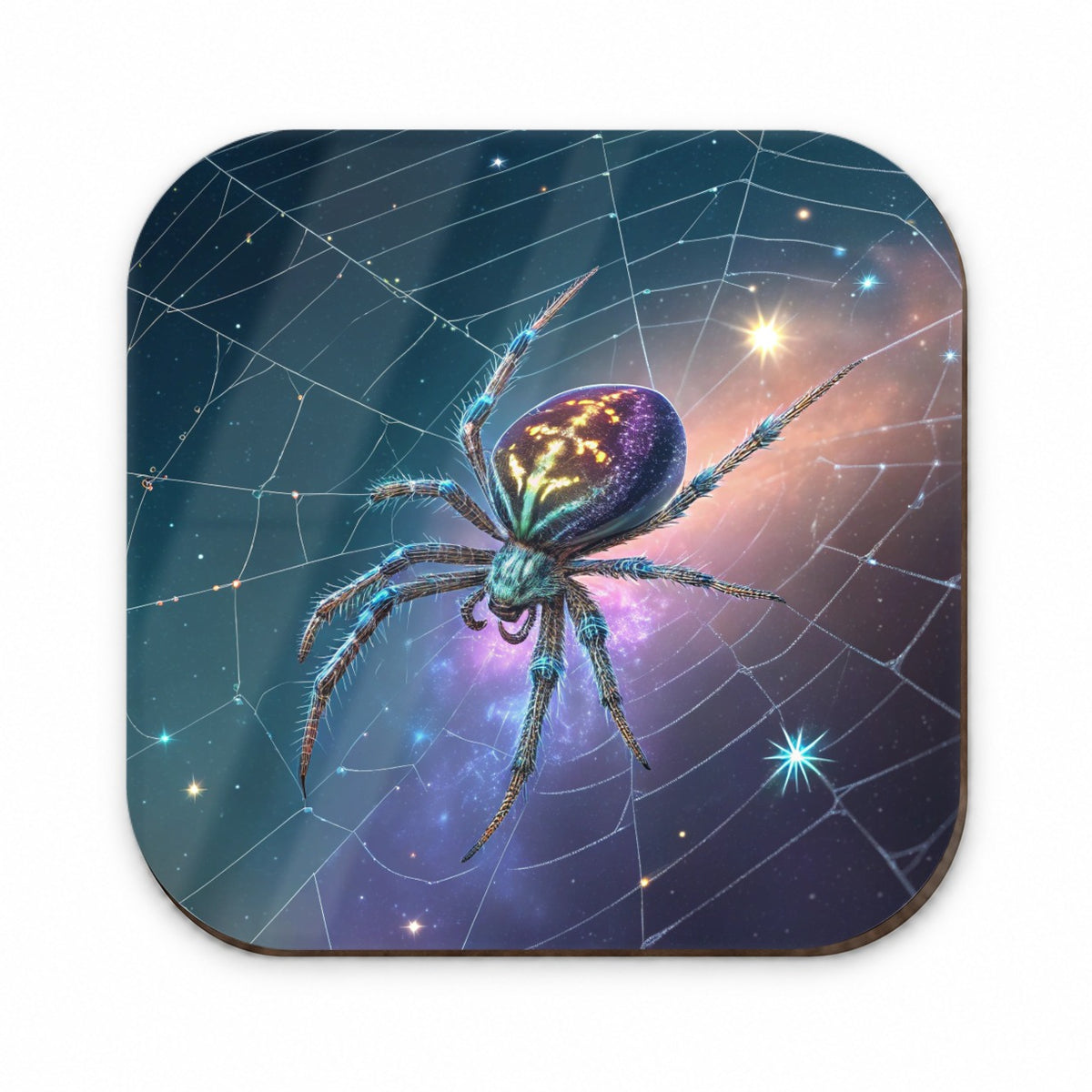 Cosmic Spider Web Halloween Fridge Magnet