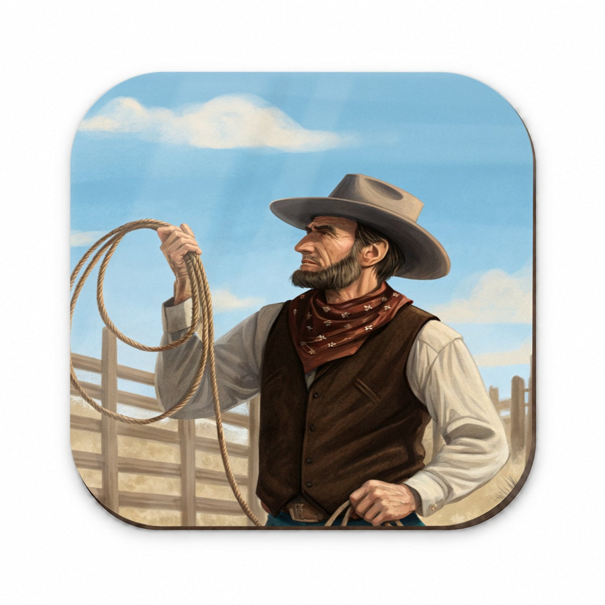 Cowboy Abraham Lincoln Fridge Magnet