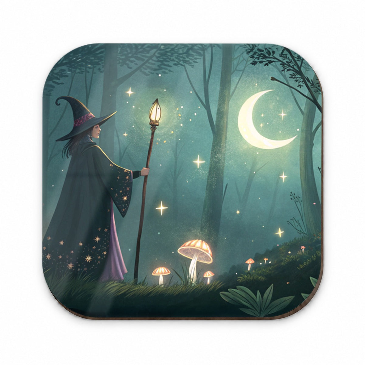 Enchanted Forest Witch Scene Fridge Magnet