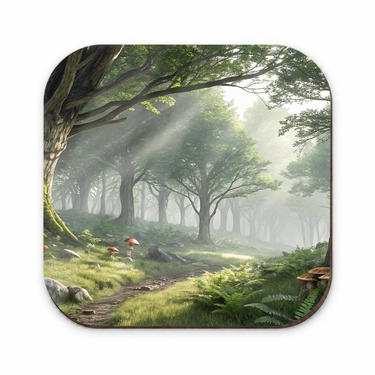 Foggy Woodland Forest Landscape Fridge Magnet