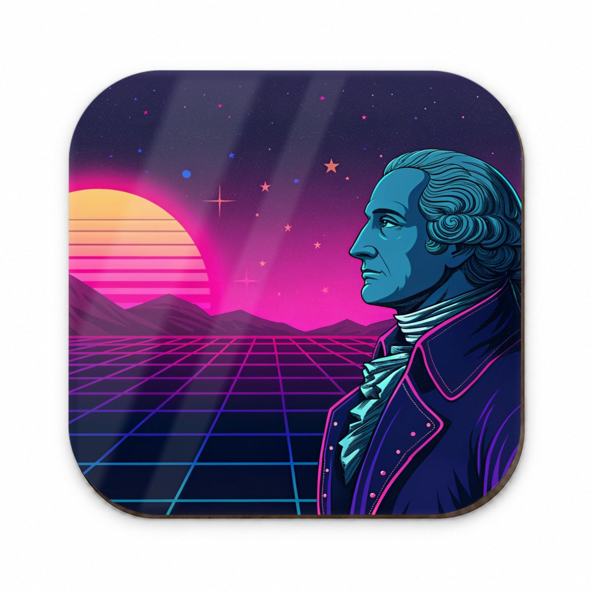 George Washington Cyberpunk Style Fridge Magnet
