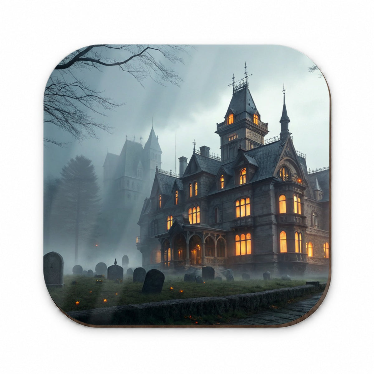 Haunted Victorian Mansion Halloween Fridge Magnet
