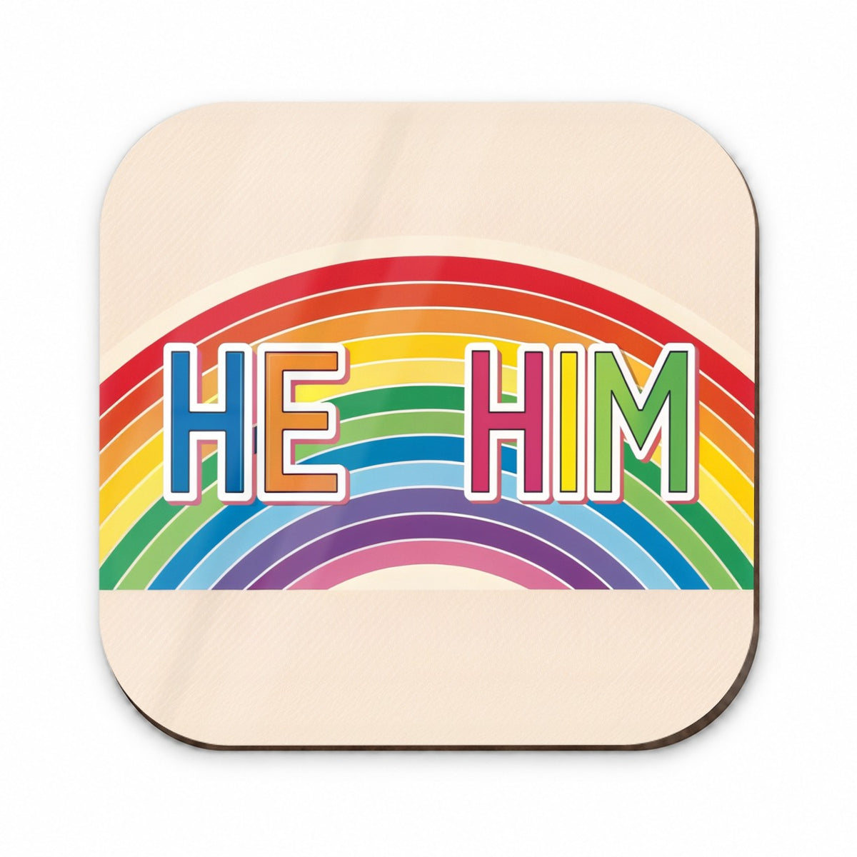 He Him Rainbow Love Pride Fridge Magnet