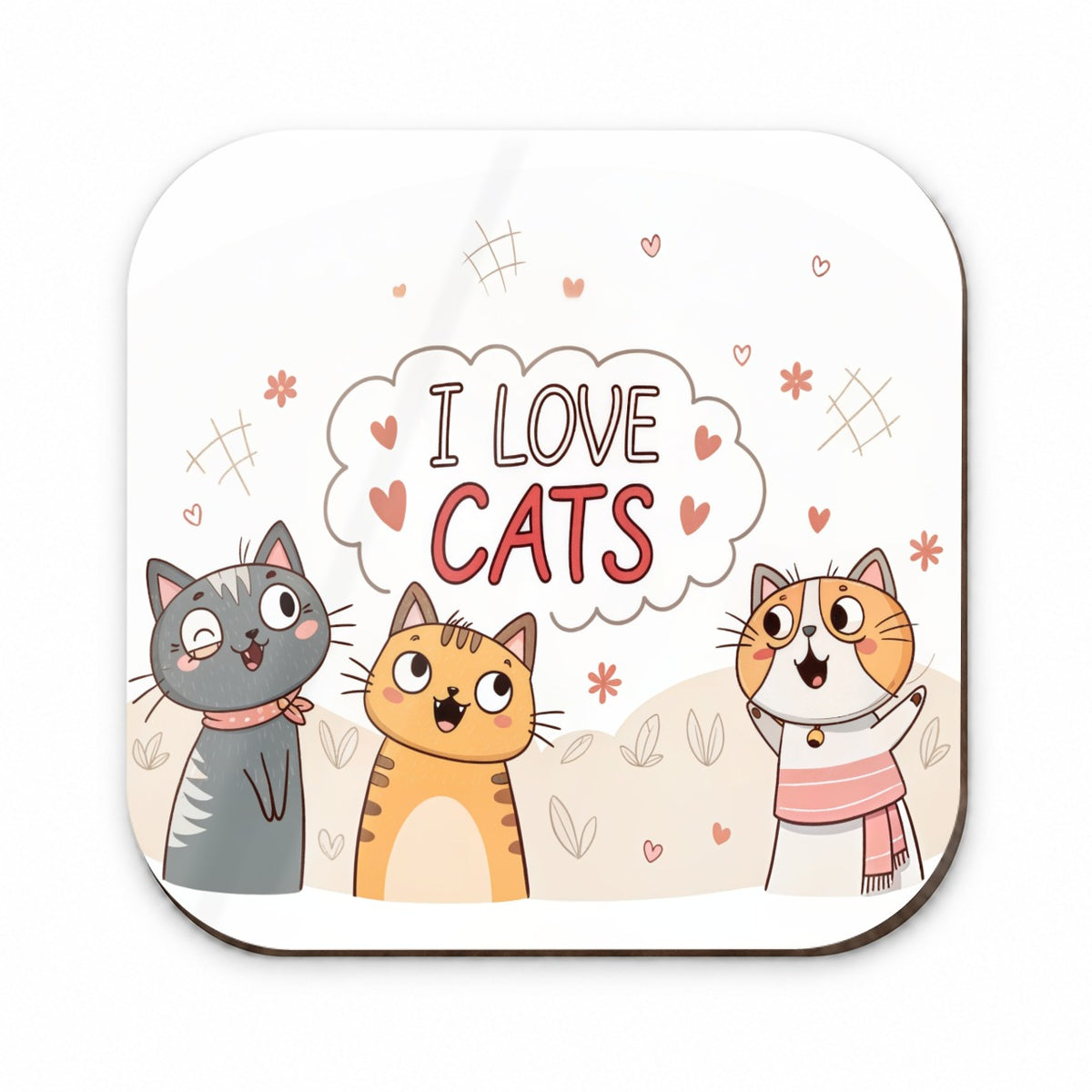 I Love Cats Cute Fridge Magnet